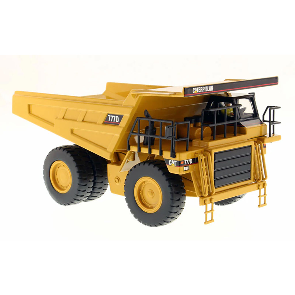 Model of a Caterpillar 777D Off-Highway Dump Truck on a White Background
