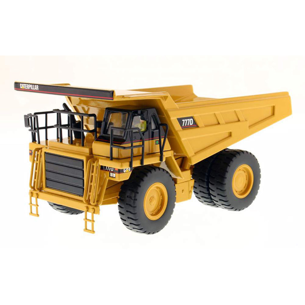 Model of a Caterpillar 777D Off-Highway Dump Truck on a White Background
