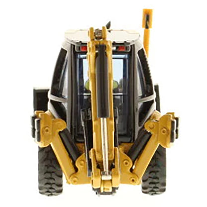 Model of a Caterpillar 420E IT Backhoe Loader on a White Background
