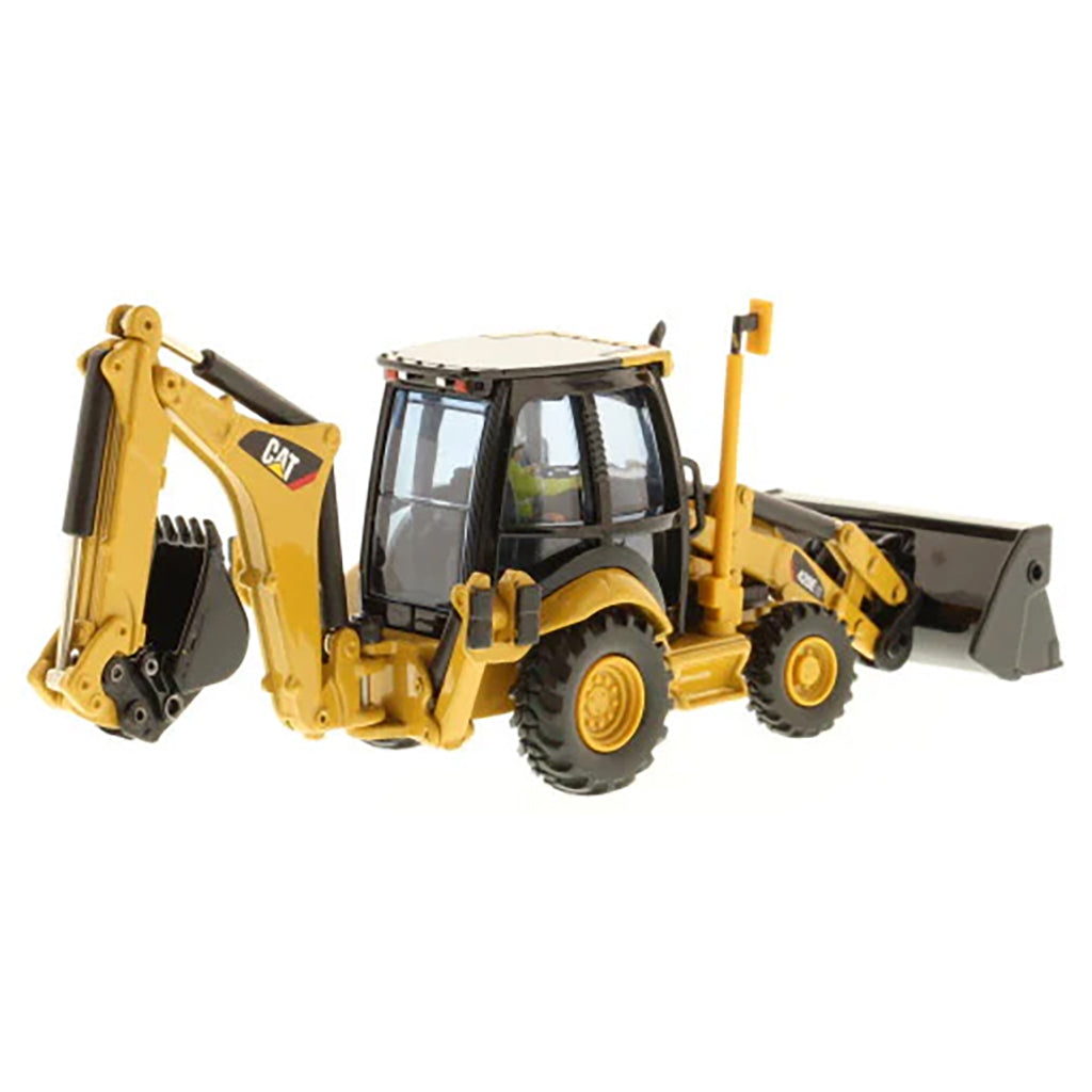 Model of a Caterpillar 420E IT Backhoe Loader on a White Background