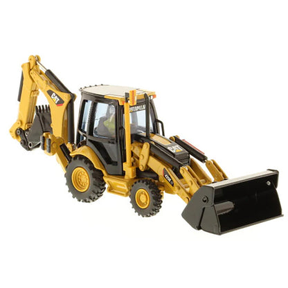 Model of a Caterpillar 420E IT Backhoe Loader on a White Background