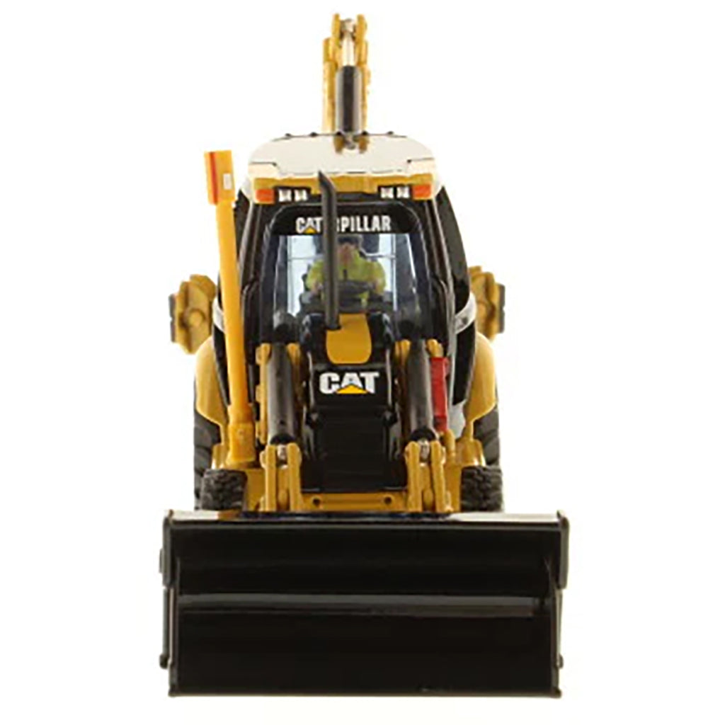 Model of a Caterpillar 420E IT Backhoe Loader on a White Background