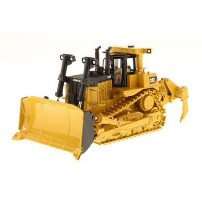 Model of a Caterpillar D10T Track Type Dozer with Rear Ripper on a White Background