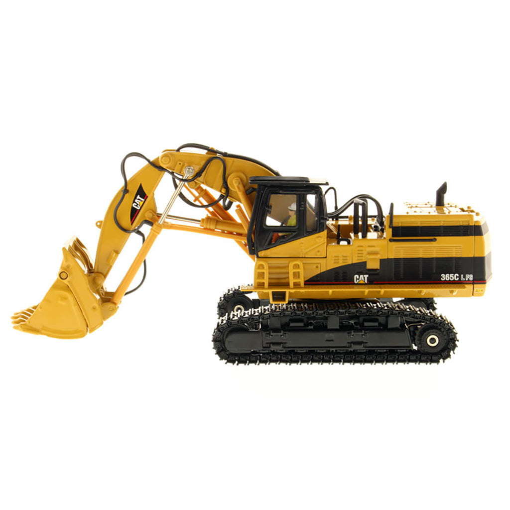 Model of a Caterpillar 365C Front Shovel on a White Background
