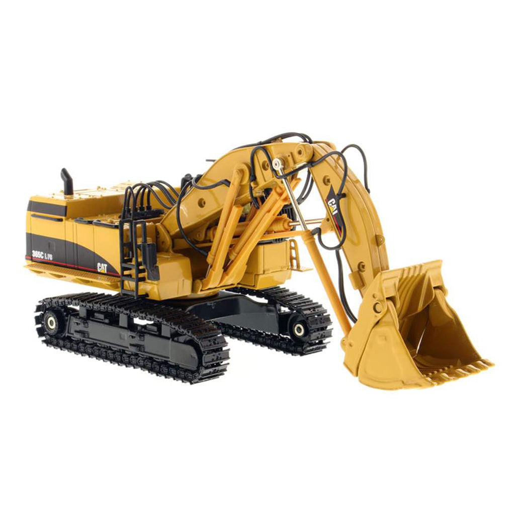 Model of a Caterpillar 365C Front Shovel on a White Background