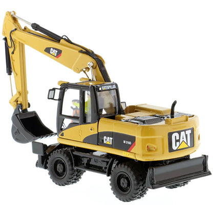 Model of a Caterpillar M316D Wheeled Hydraulic Excavator on a White Background