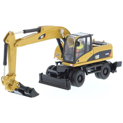 Model of a Caterpillar M318D Wheeled Excavator on a White Background