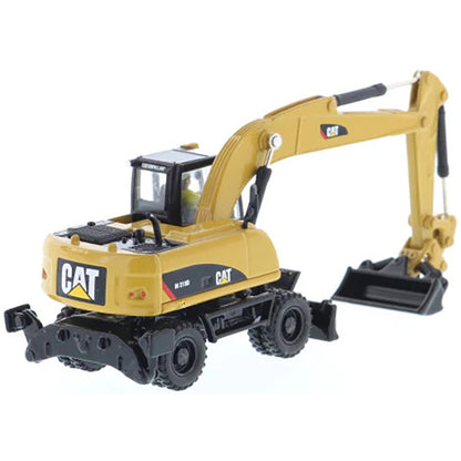 Model of a Caterpillar M318D Wheeled Excavator on a White Background