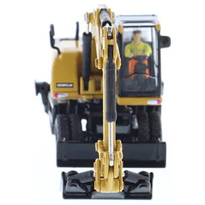 Model of a Caterpillar M318D Wheeled Excavator on a White Background