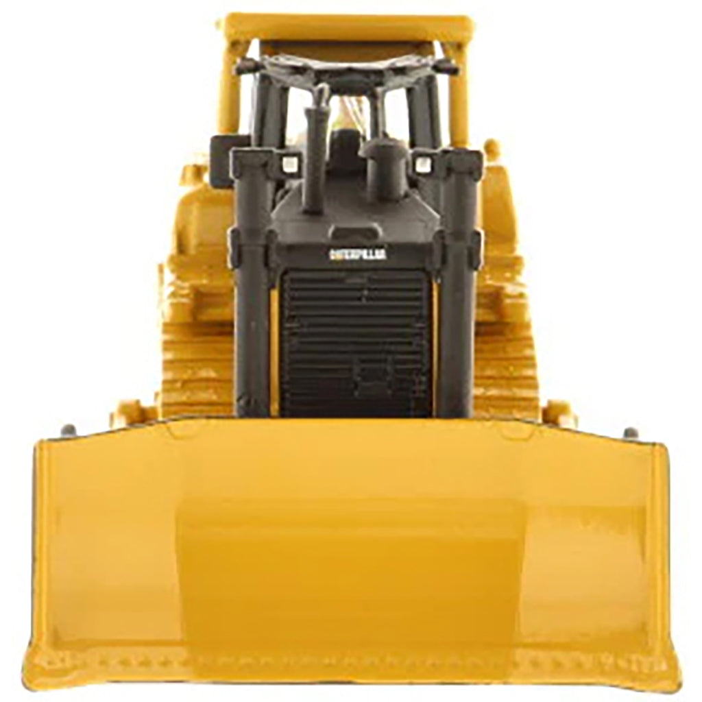 Model of a Caterpillar D9T Track-Type Dozer with Rear Ripper on a White Background