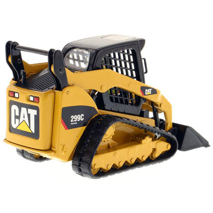 Model of a Caterpillar 299C compact track loader on a white background