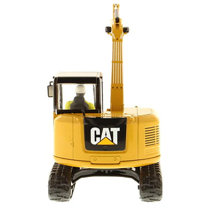 Model of a Caterpillar 302E Mini-Excavator on a White Background
