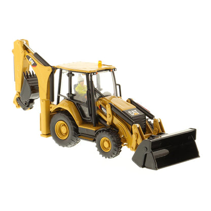 Model of a Caterpillar 432F2 Side Shift Backhoe Loader on a White Background