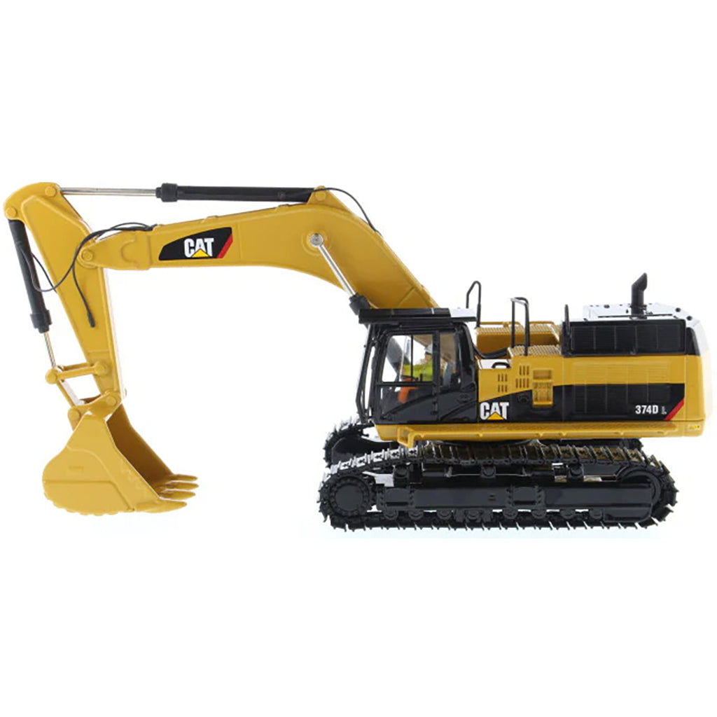 Model of a Caterpillar 374D L Hydraulic Excavator on a White Background