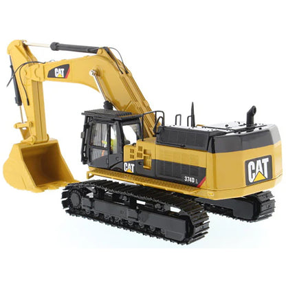 Model of a Caterpillar 374D L Hydraulic Excavator on a White Background