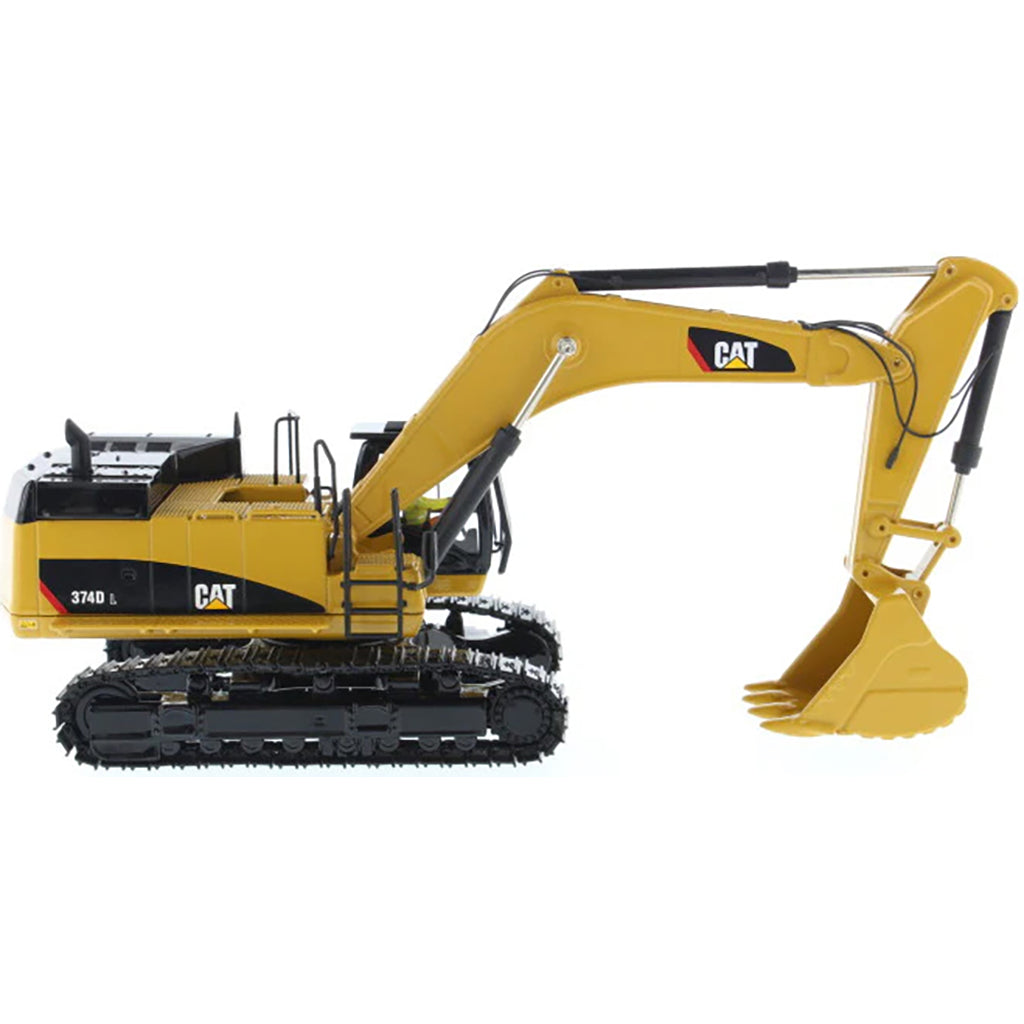 Model of a Caterpillar 374D L Hydraulic Excavator on a White Background