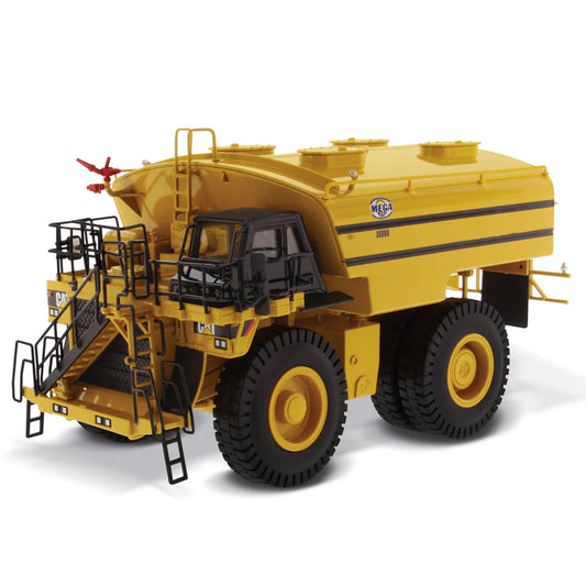 Model of a Caterpillar MWT30 Mega Mining Water Tank Truck on a White Background