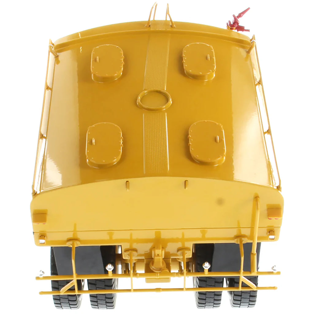 Model of a Caterpillar MWT30 Mega Mining Water Tank Truck on a White Background