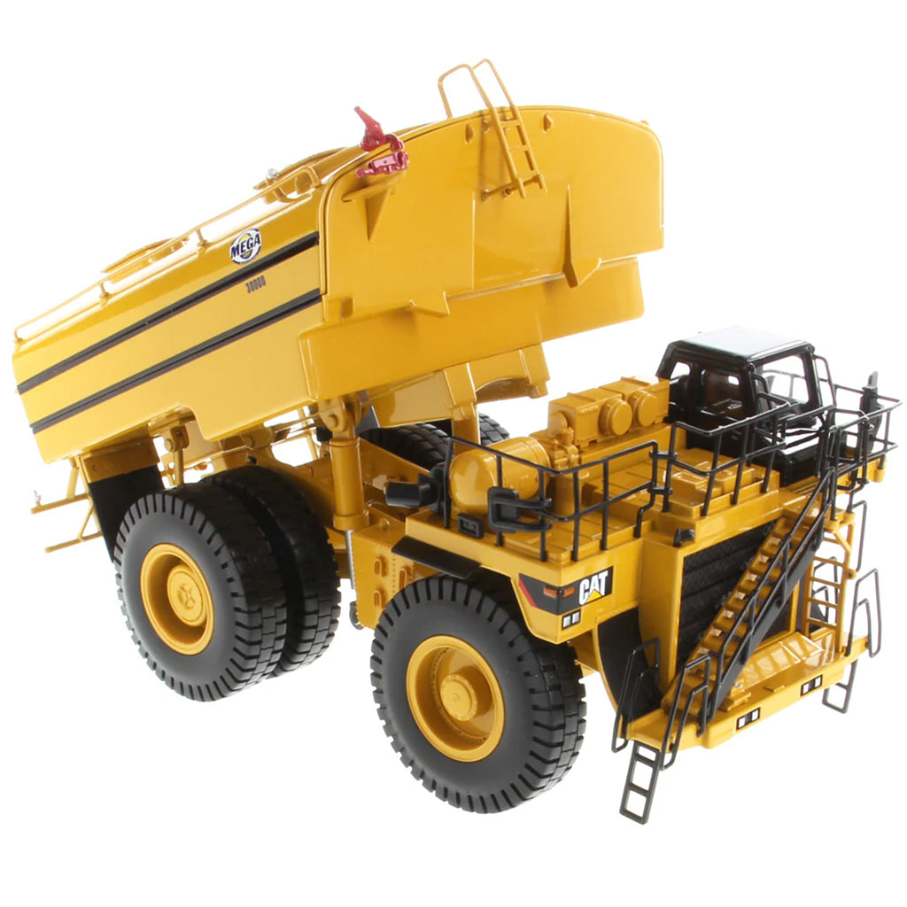 Model of a Caterpillar MWT30 Mega Mining Water Tank Truck on a White Background