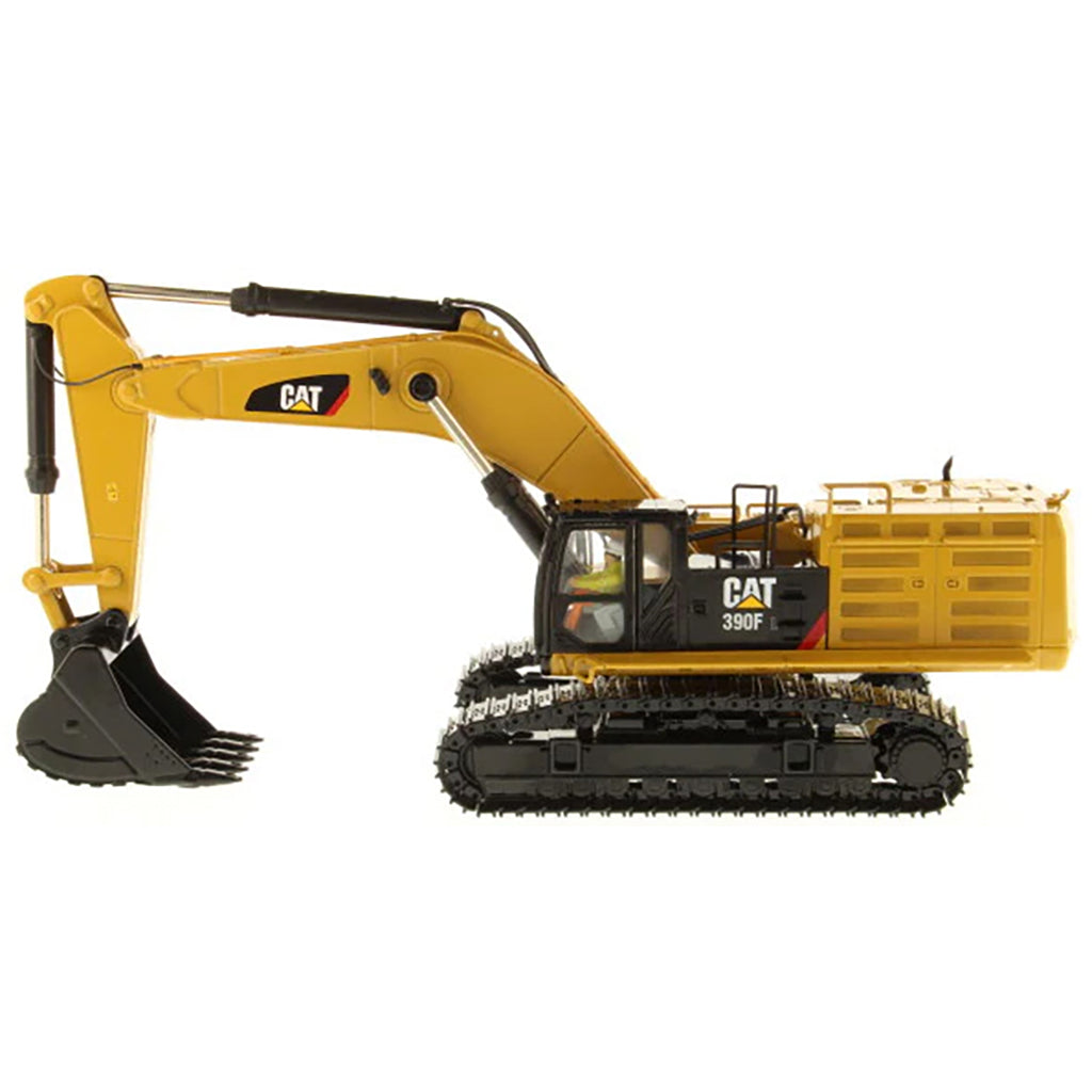 Model of a Caterpillar 390F L Hydraulic Excavator on a White Background