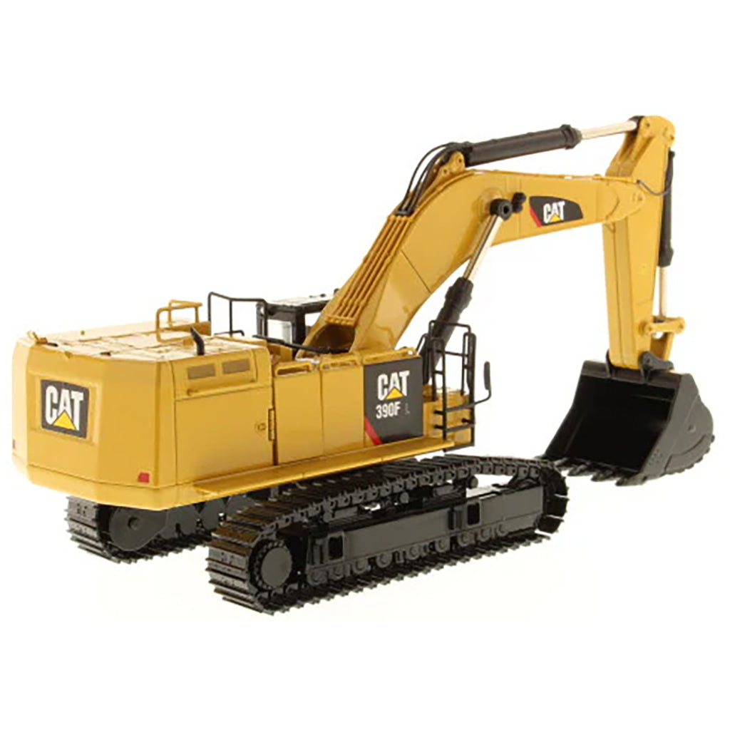 Model of a Caterpillar 390F L Hydraulic Excavator on a White Background