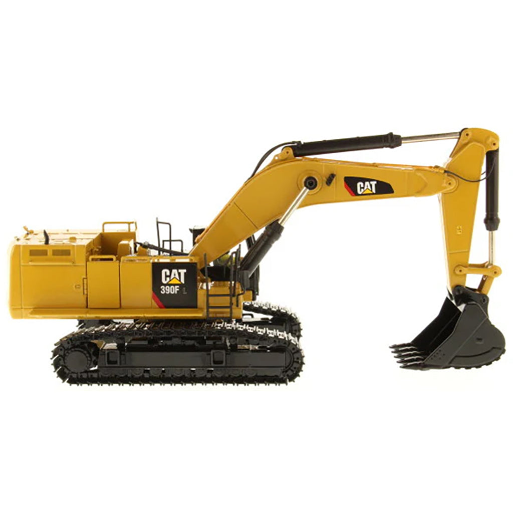 Model of a Caterpillar 390F L Hydraulic Excavator on a White Background