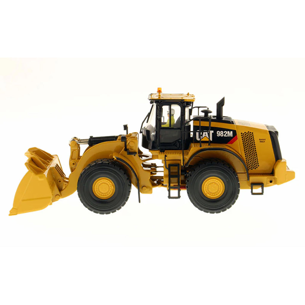 Model of a Caterpillar 982M Wheel Loader on a White Background
