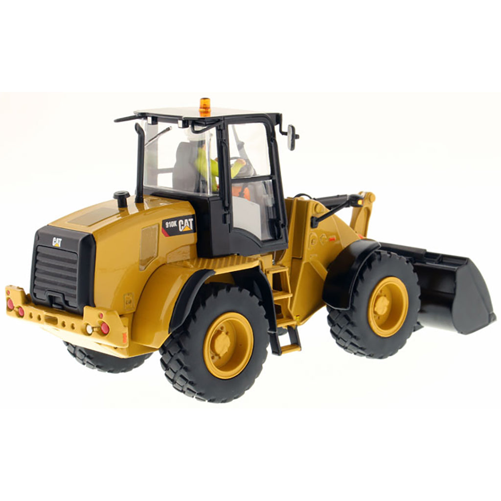 Model of a Caterpillar 910K Wheel Loader on a White Background