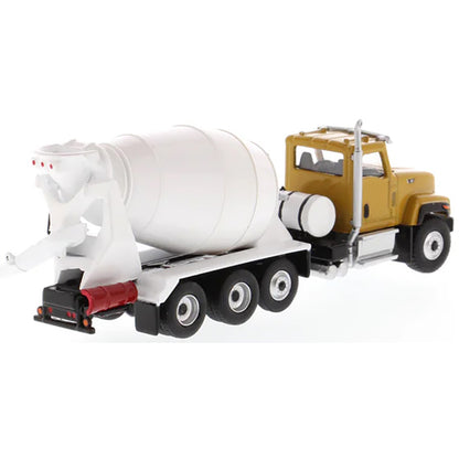 Model truck with a white mixer on a white background