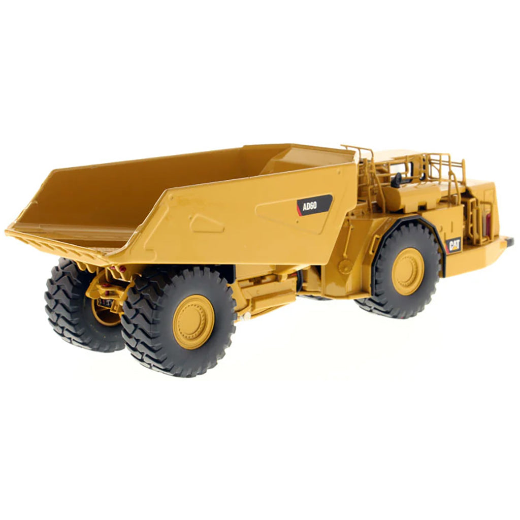 Model of a Caterpillar AD60 Underground Articulated Dump Truck on a White Background