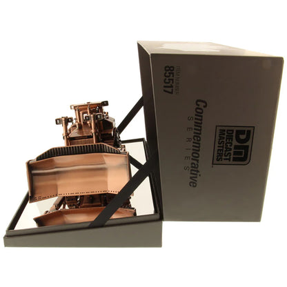 Model of a Caterpillar D11T Track-Type Dozer with Rear Ripper with a Copper Finish in its Packaging on a White Background