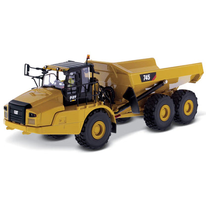 Model of a Caterpillar 745 Articulated Dump Truck on a White Background