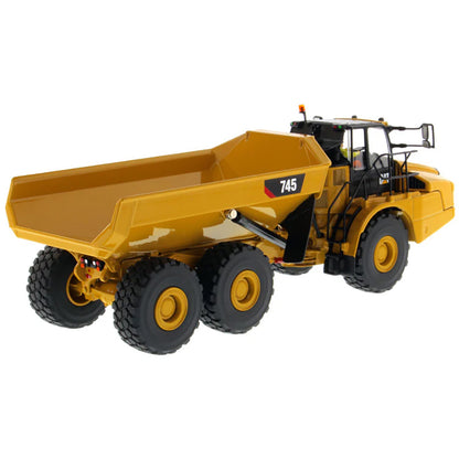 Model of a Caterpillar 745 Articulated Dump Truck on a White Background