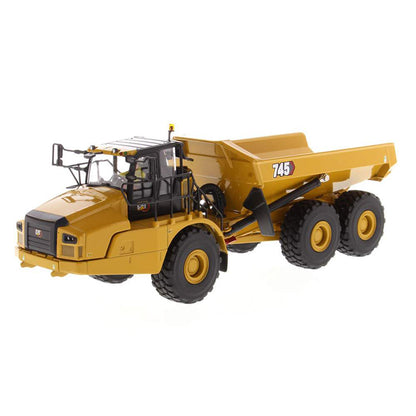 Model of a Caterpillar 745 Articulated Dump Truck on a White Background