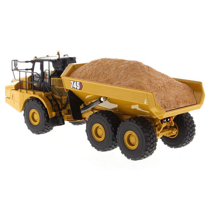 Model of a Caterpillar 745 Articulated Dump Truck on a White Background