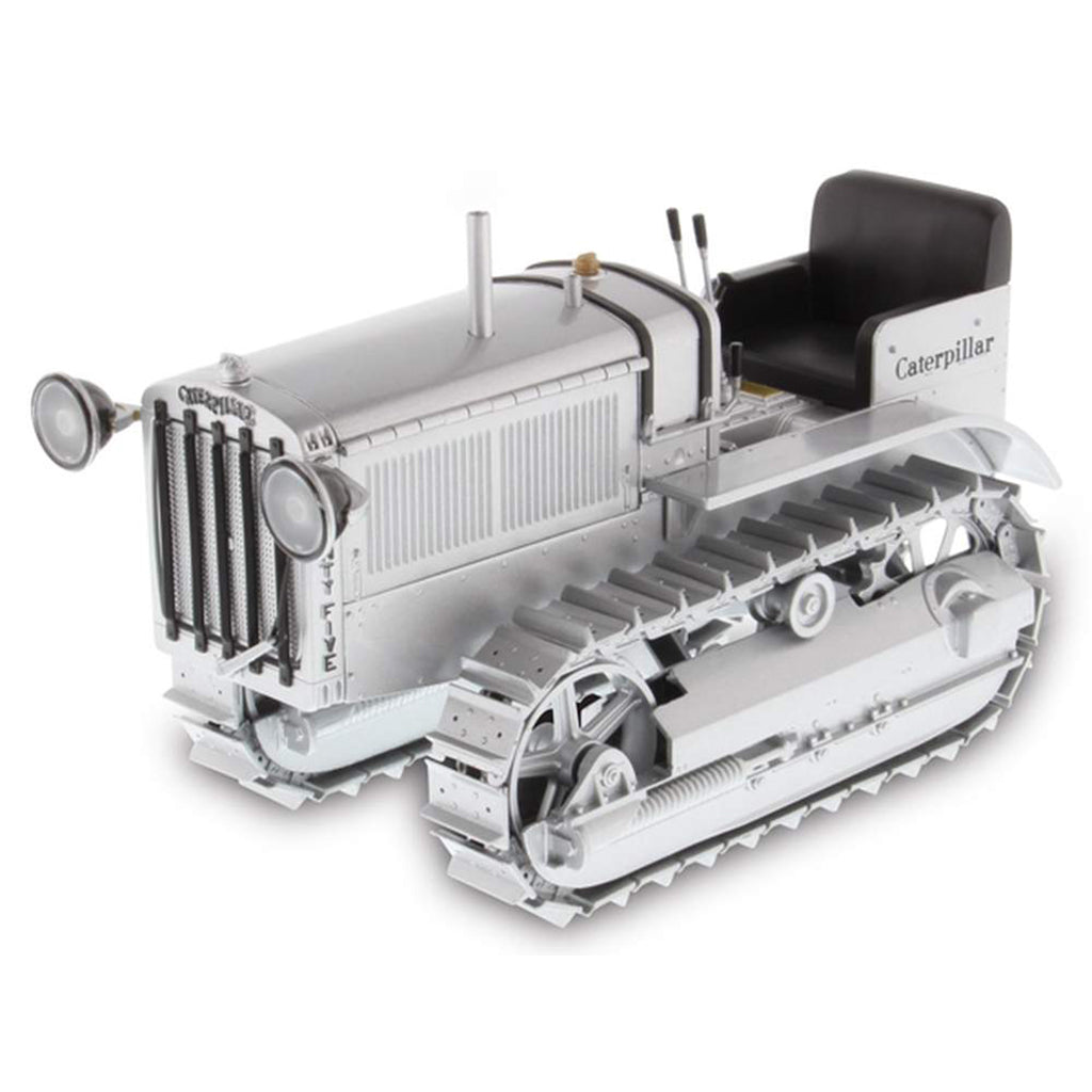 Caterpillar Twenty-Five Crawler Tractor with Headlights and Metal Tracks (Silver)