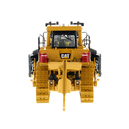 Model of a Caterpillar D10T2 Track Type Dozer with Rear Ripper on a White Background