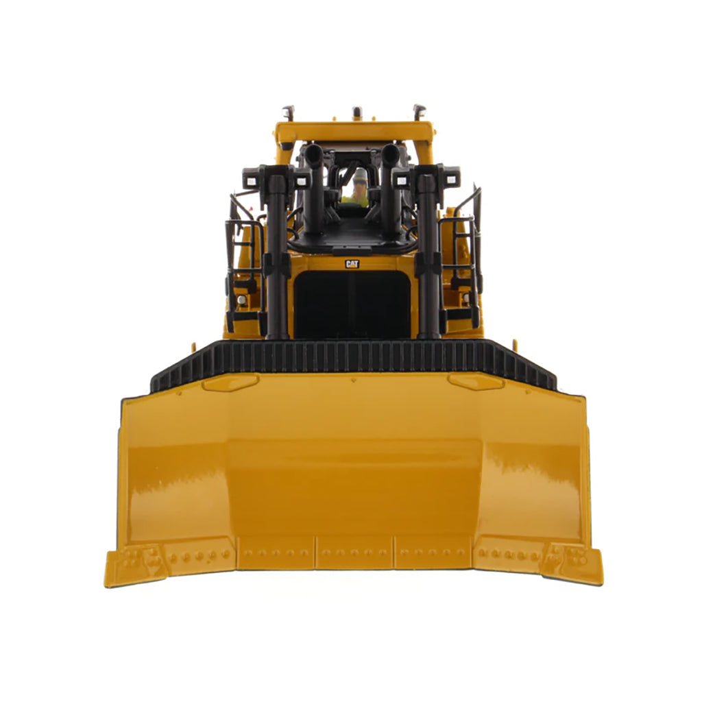 Model of a Caterpillar D10T2 Track Type Dozer with Rear Ripper on a White Background