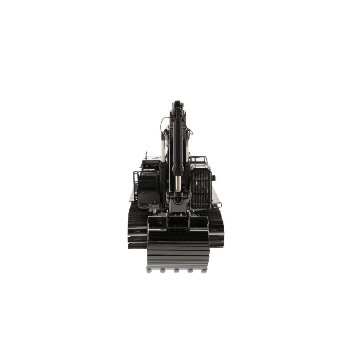 A metallic dark gray CAT excavator model shown at a three-quarter angle on a clean white background.