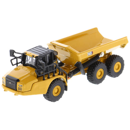 Model of a Caterpillar 745 Articulated Dump Truck on a White Background