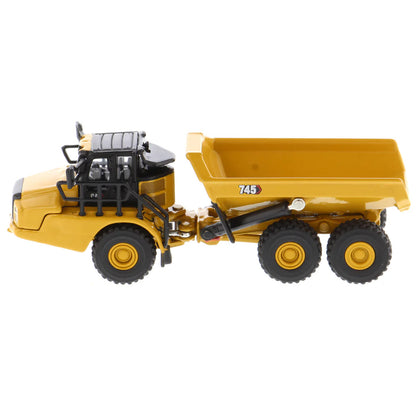 Model of a Caterpillar 745 Articulated Dump Truck on a White Background