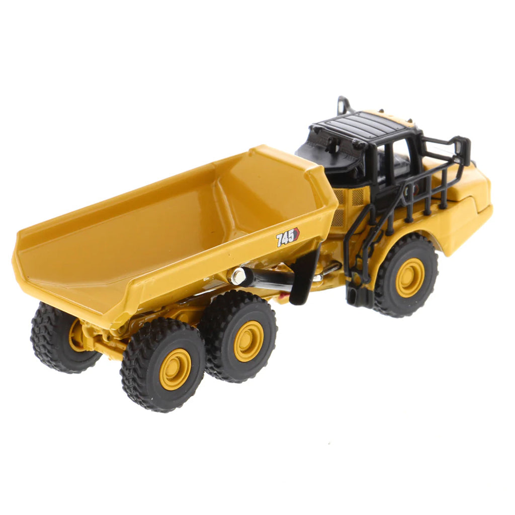 Model of a Caterpillar 745 Articulated Dump Truck on a White Background