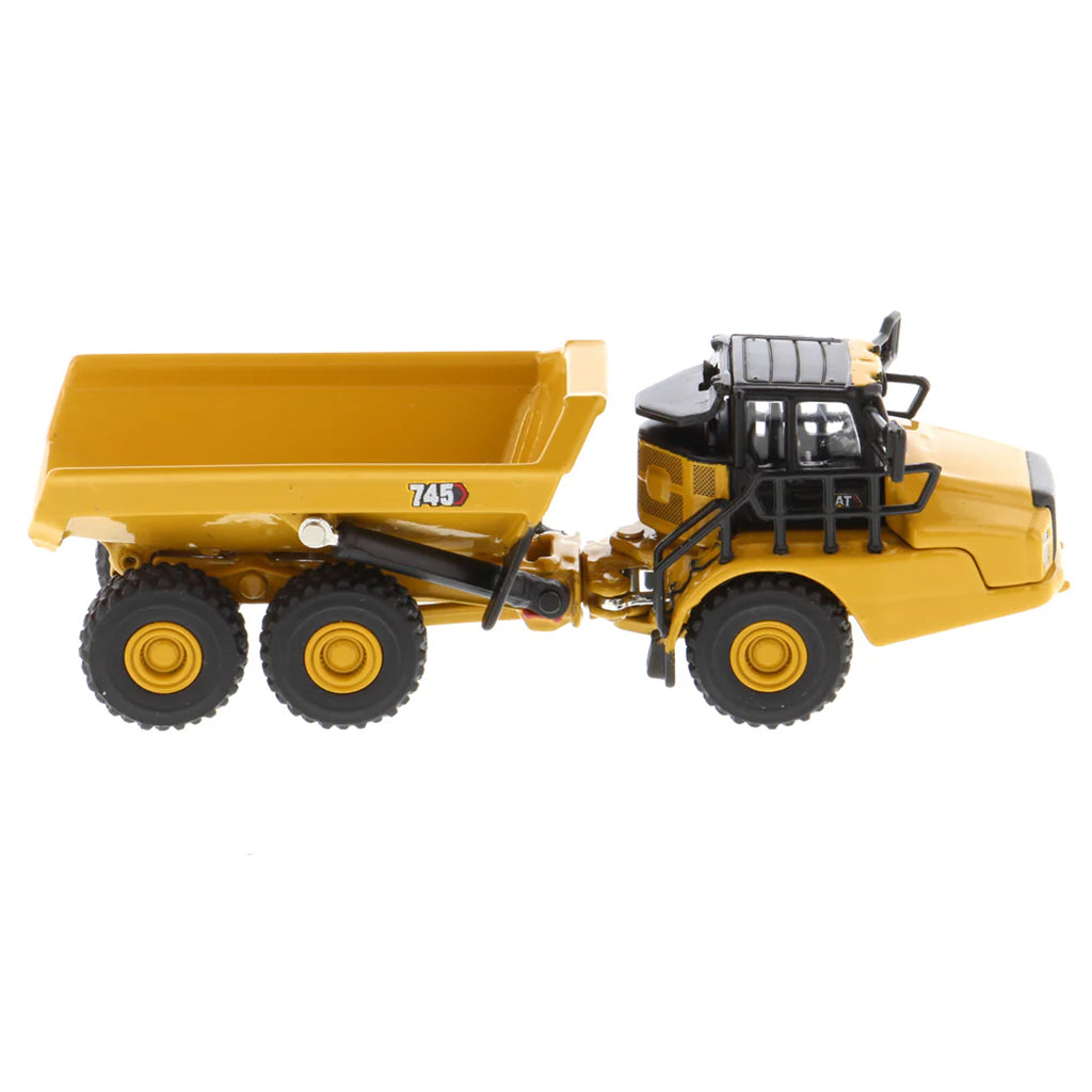 Model of a Caterpillar 745 Articulated Dump Truck on a White Background