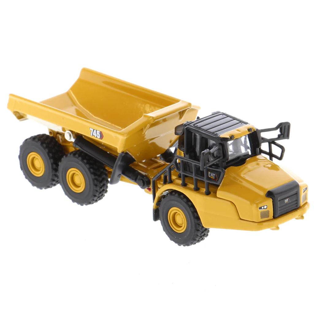 Model of a Caterpillar 745 Articulated Dump Truck on a White Background