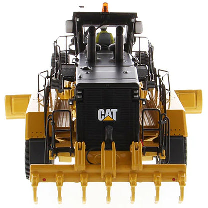 Model of a Caterpillar 24 Road Grader Construction Vehicle on a White Background