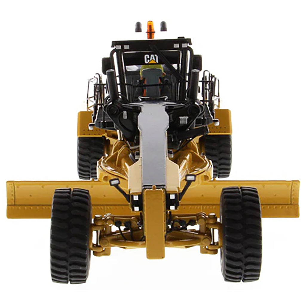 Model of a Caterpillar 24 Road Grader Construction Vehicle on a White Background