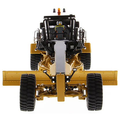 Model of a Caterpillar 24 Road Grader Construction Vehicle on a White Background