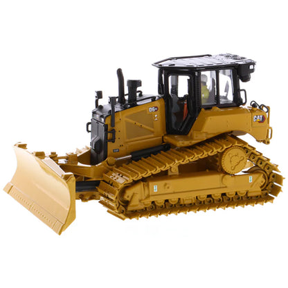 Model of a Caterpillar D6 XE LGP VPAT Track-Type Dozer with Hitch on a White Background