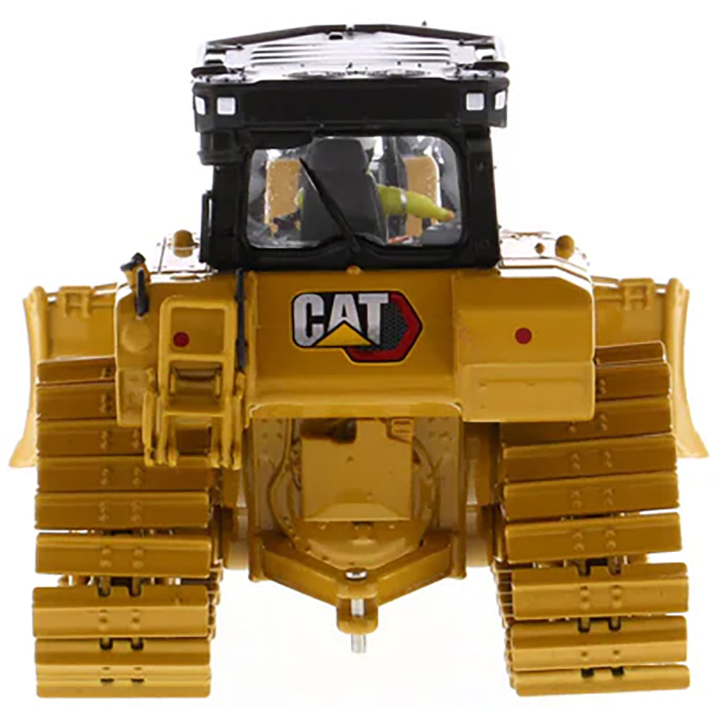 Model of a Caterpillar D6 XE LGP VPAT Track-Type Dozer with Hitch on a White Background