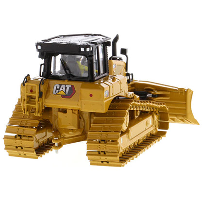 Model of a Caterpillar D6 XE LGP VPAT Track-Type Dozer with Hitch on a White Background
